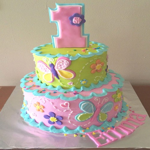 1st Birthday 2 Tier Designer Cake Delivery in Gurugram