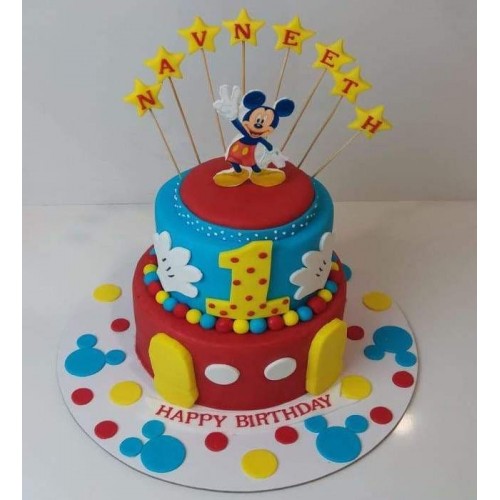 Mickey Mouse Fondant Theme Cake Delivery in Gurugram