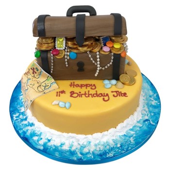 Pirate Treasure Chest Fondant Cake Pirate Treasure Chest Fondant Cake