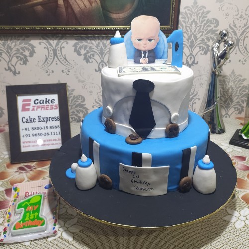 2 Tier BOSS Baby Fondant Cake Delivery in Gurugram