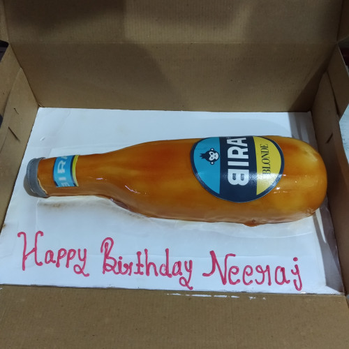 BIRA Beer Bottle Cream Cake Delivery in Gurugram