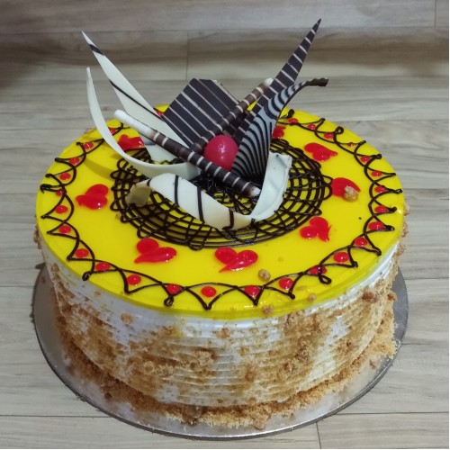 Butterscotch Birthday Jelly Cake Delivery in Gurugram
