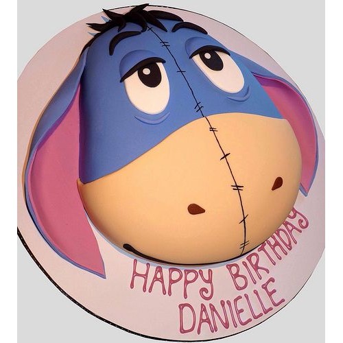 Eeyore Face Birthday Fondant Cake Delivery in Gurugram