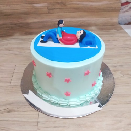 Father and Son Theme Cake Delivery in Gurugram