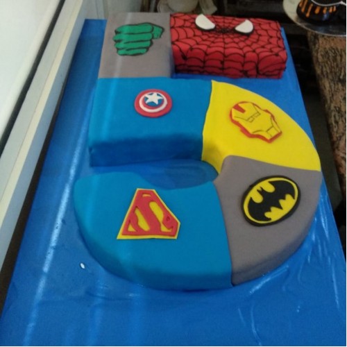 5 Number Avengers birthday Cake Delivery in Gurugram