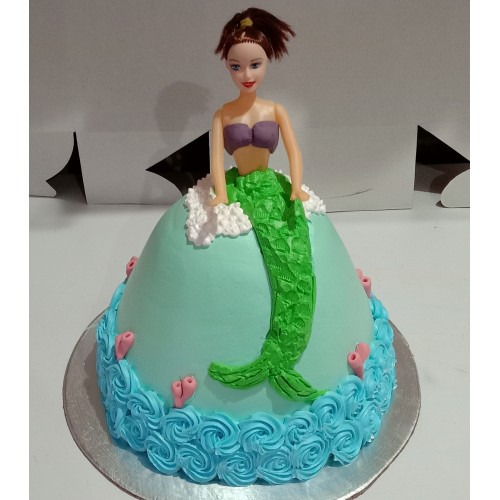 Barbie Mermaid Doll Cake Delivery in Gurugram