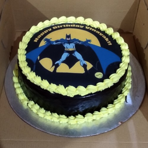 Batman Cartoon Photo Cake Delivery in Gurugram