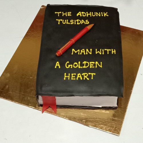 Book Shape Fondant Cake Delivery in Gurugram