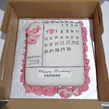 Calendar Theme Fondant Cake Calendar Theme Fondant Cake