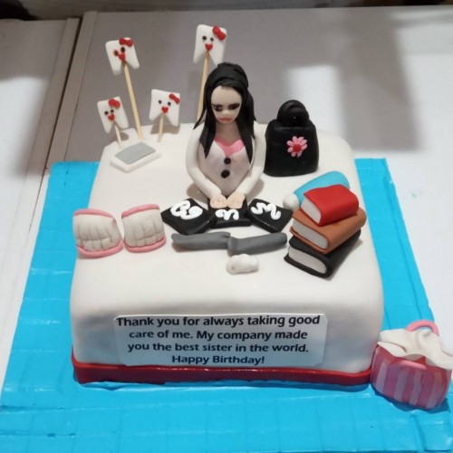 Dentist Girl Theme Cake Delivery in Gurugram