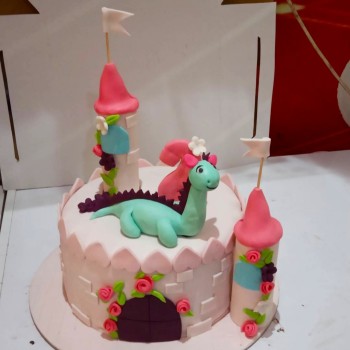 Dragon and Castle Theme Cake Dragon and Castle Theme Cake