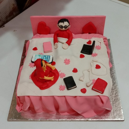 First Wedding Night Theme Cake Delivery in Gurugram