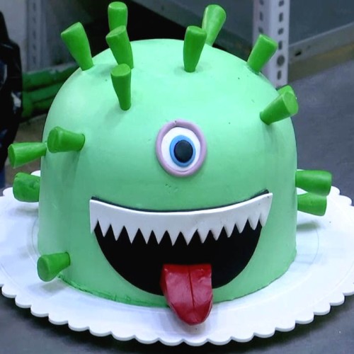 Funny Corona Virus Fondant Cake Delivery in Gurugram Funny Corona Virus Fondant Cake Delivery in Gurugram