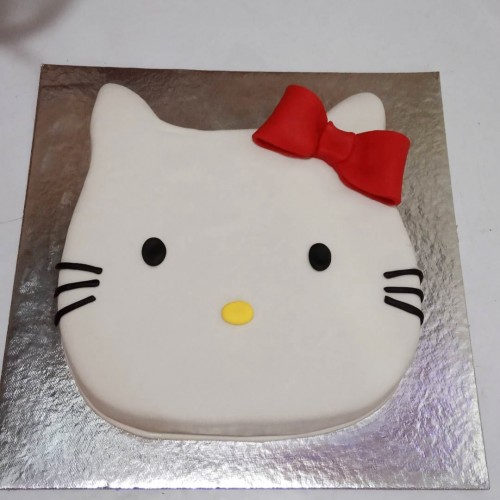 Hello Kitty Face Fondant Cake Delivery in Gurugram