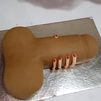 Huge Dick In Hand Fondant Cake Huge Dick In Hand Fondant Cake