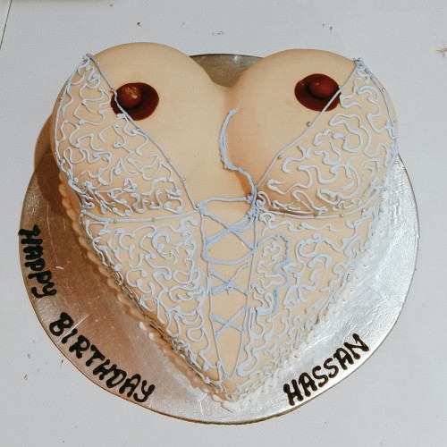 Naked Boobs Bachelorette Cake Delivery in Gurugram