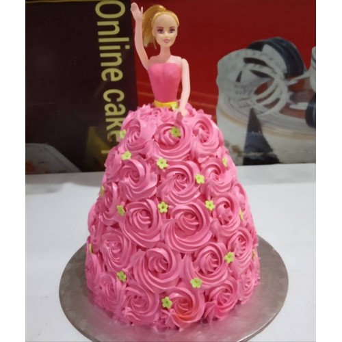Pink Barbie Cake Delivery in Gurugram