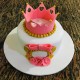 Pink Crown Birthday Fondant Cake Delivery in Gurugram