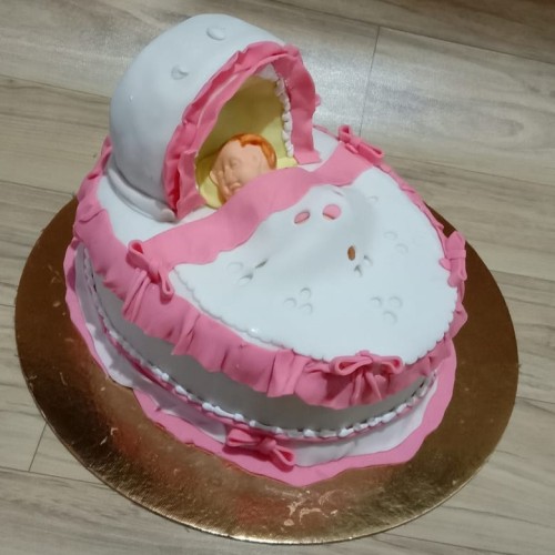 Sleeping Baby in Crib Fondant Cake Delivery in Gurugram Sleeping Baby in Crib Fondant Cake Delivery in Gurugram
