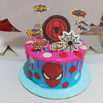 Spiderman Designer Pineapple Cream Cake