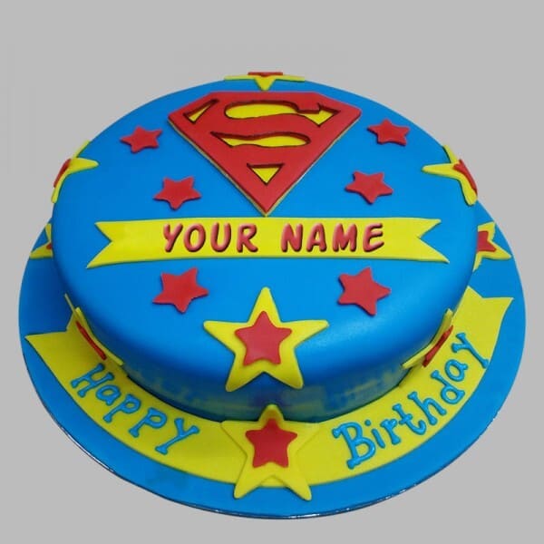 Superman Cake Logo On Top Is Rkt - CakeCentral.com