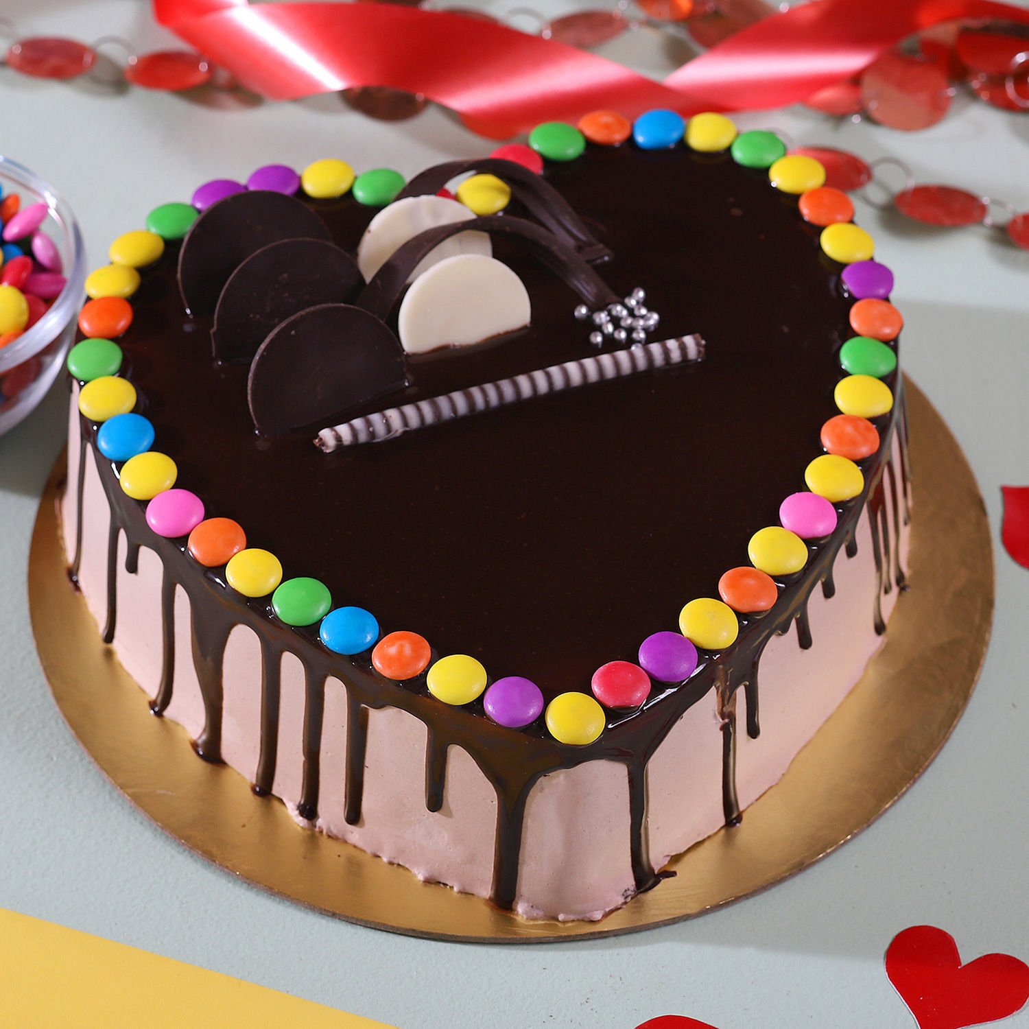 Gurugram Special: Hearty Gems Chocolate Cake Online Delivery in Gurugram