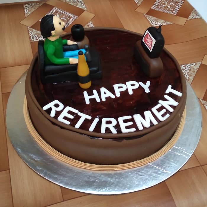 Image of Retirement Cake With Clock Theme-YN263507-Picxy