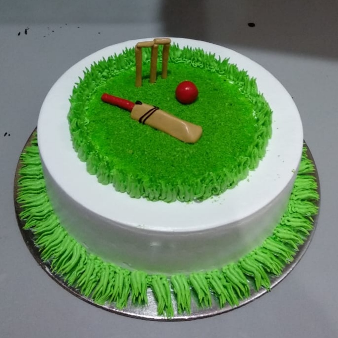 Cricket Cake | Send Online Cricket Pitch Fondant Cake | M&H Bakery